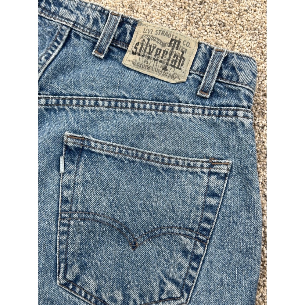 Vintage Levis SilverTab Baggy Jeans Mens 36x34 Denim 90s Streetwear #0615